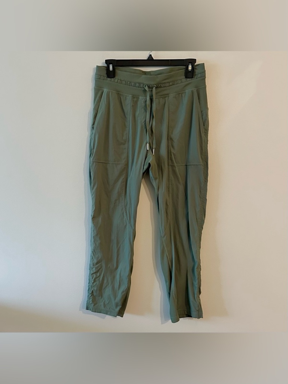 Lululemon Dance Studio Crop Pants Green Twill 6 Swift Mid Rise